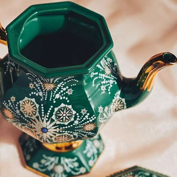 NWT ANTHROPOLOGIE SET Catherine Martin Starry Night Teapot, Creamer, Sugar - Picture 11 of 11